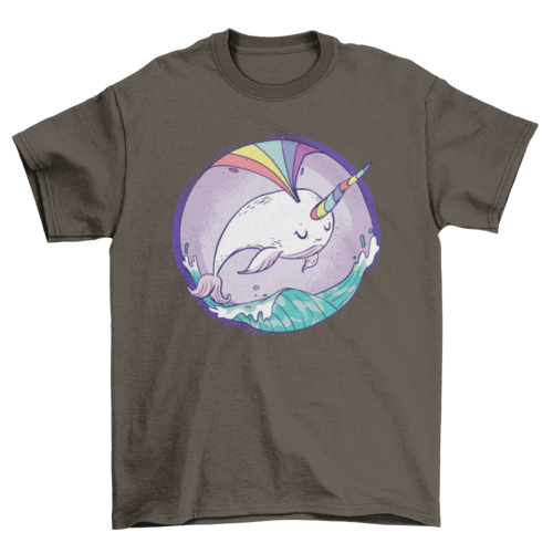 Rainbow Narwhale T-Shirt