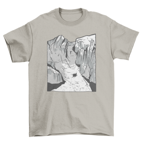Skiing mountain sport t-shirt