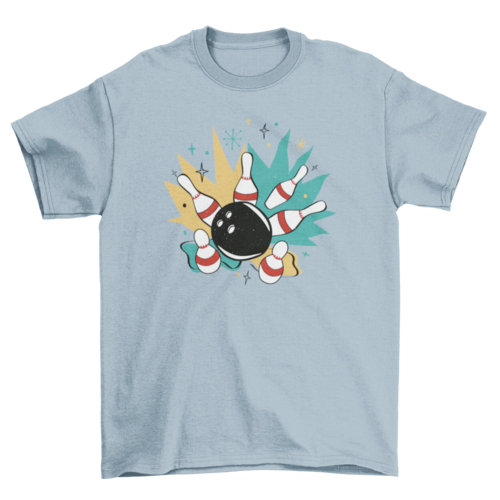 Retro bowling elements t-shirt