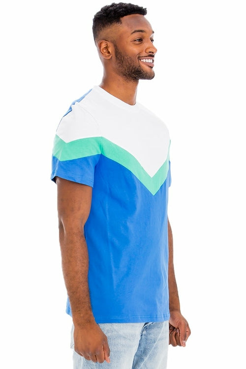 CHEVRON COLORBLOCK TSHIRT
