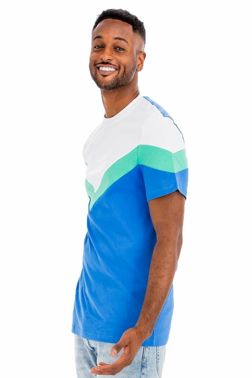 CHEVRON COLORBLOCK TSHIRT