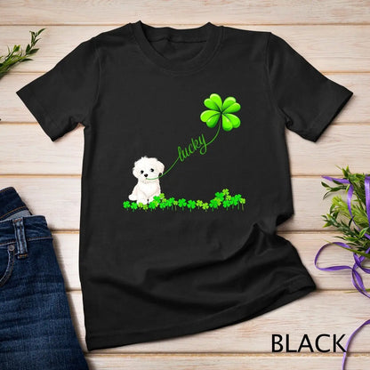 Irish Lucky with maltese T shirt lover Dog