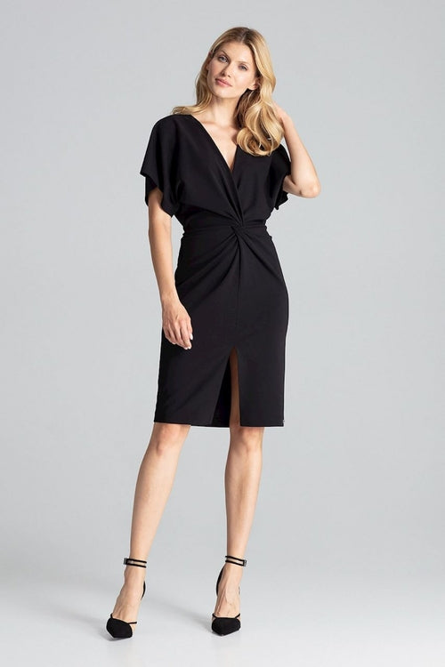 V-Cut Black Dress