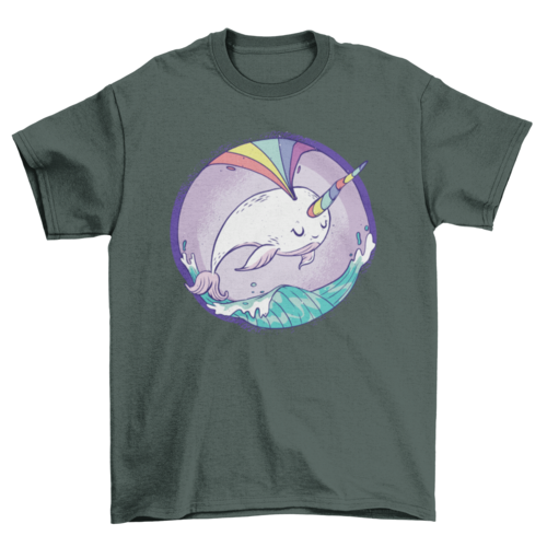 Rainbow Narwhale T-Shirt