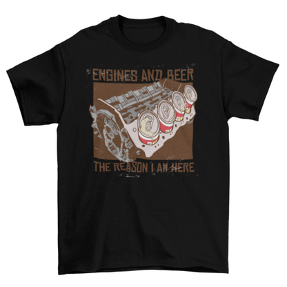 Engines and beer t-shirts