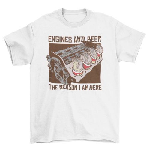 Engines and beer t-shirts