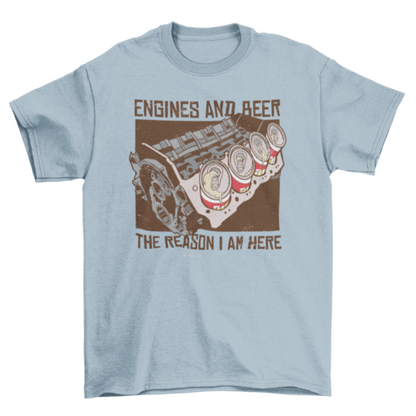 Engines and beer t-shirts