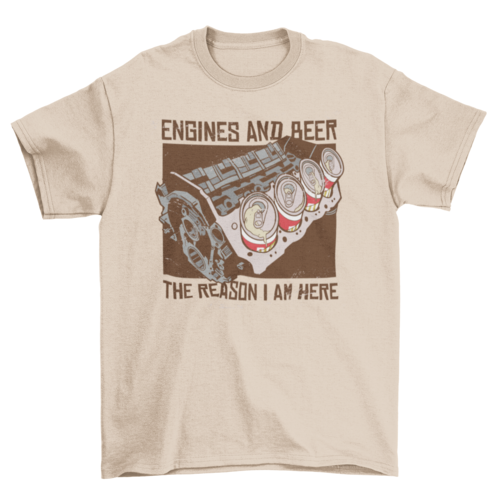 Engines and beer t-shirts