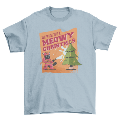 Funny Cat Christmas T-shirt