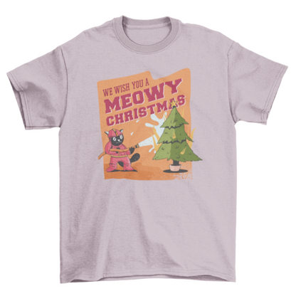 Funny Cat Christmas T-shirt