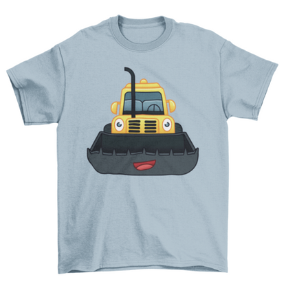 Happy Bulldozer T-shirt Design