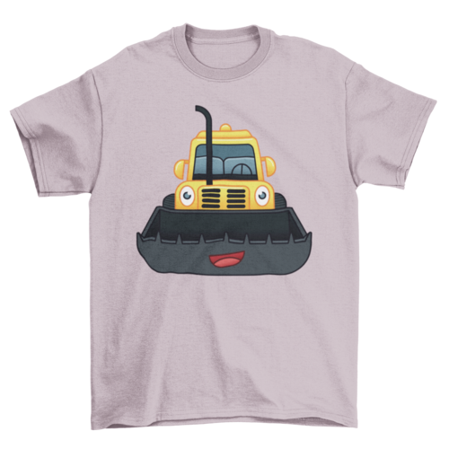 Happy Bulldozer T-shirt Design