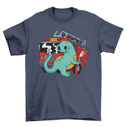 Firefighter dinosaur t-shirt