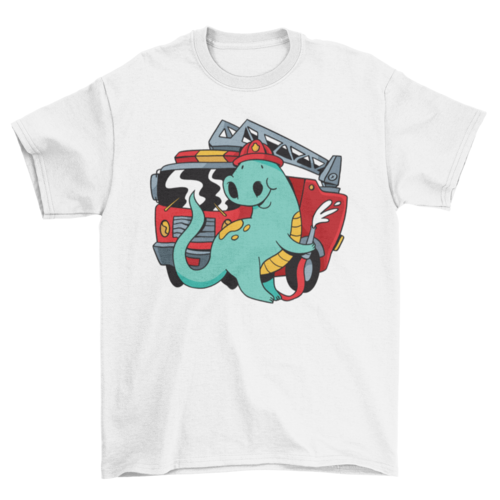 Firefighter dinosaur t-shirt