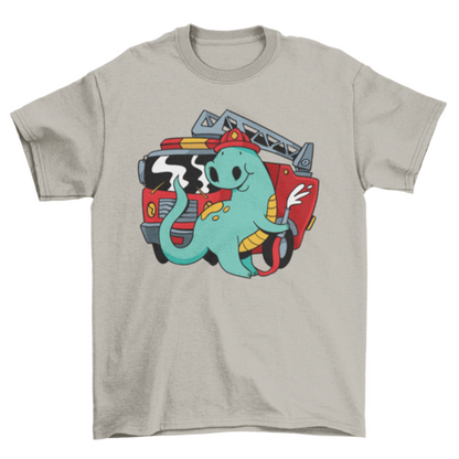 Firefighter dinosaur t-shirt
