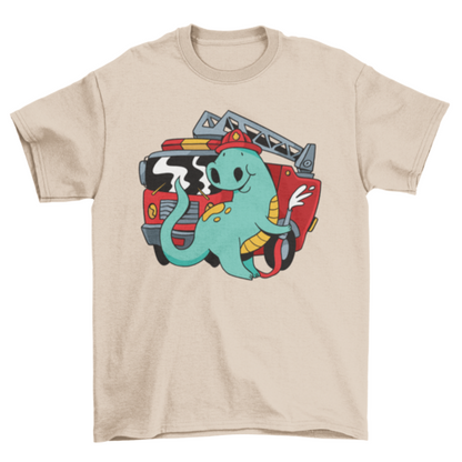 Firefighter dinosaur t-shirt
