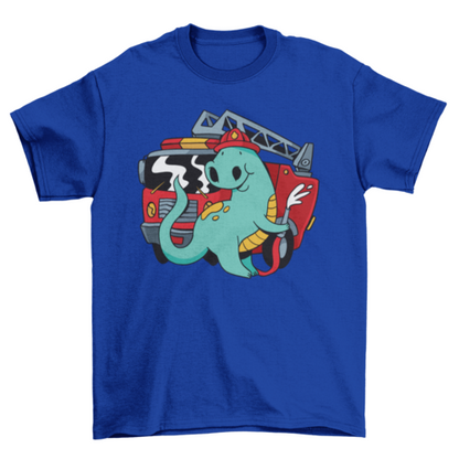 Firefighter dinosaur t-shirt