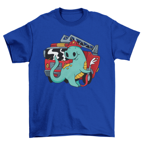 Firefighter dinosaur t-shirt