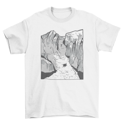 Skiing mountain sport t-shirt