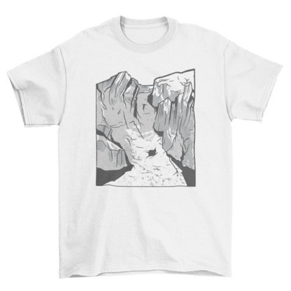 Skiing mountain sport t-shirt