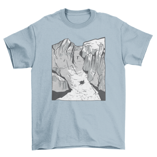 Skiing mountain sport t-shirt