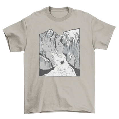 Skiing mountain sport t-shirt