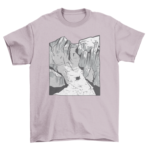 Skiing mountain sport t-shirt