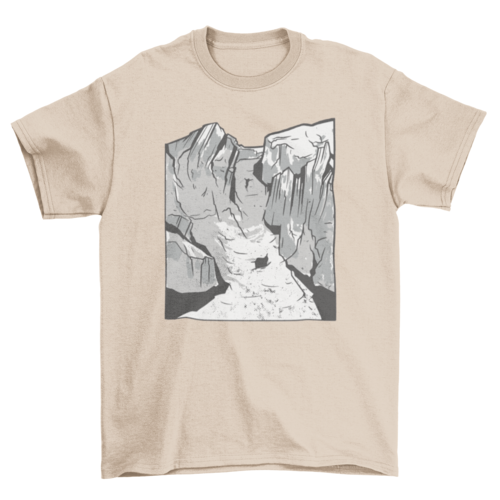 Skiing mountain sport t-shirt