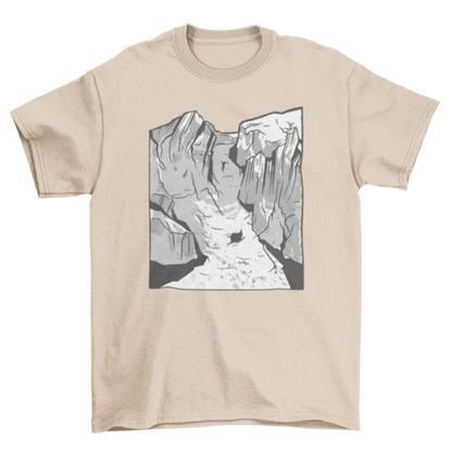 Skiing mountain sport t-shirt