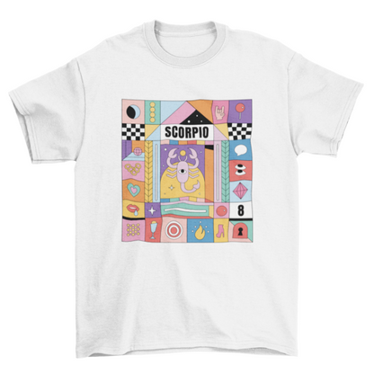Scorpio colorful zodiac sign t-shirt