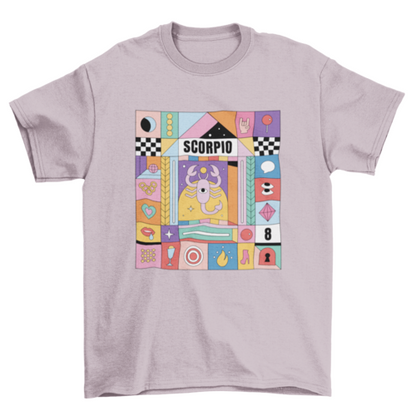 Scorpio colorful zodiac sign t-shirt