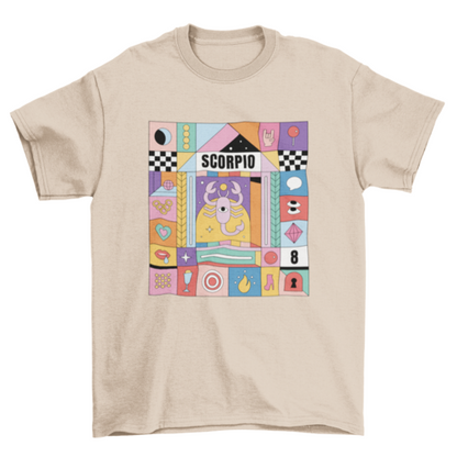 Scorpio colorful zodiac sign t-shirt