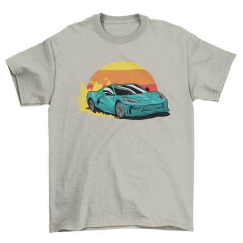 Race car driving on fire t-shirts.