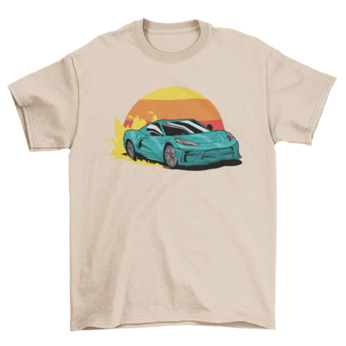 Race car driving on fire t-shirts.
