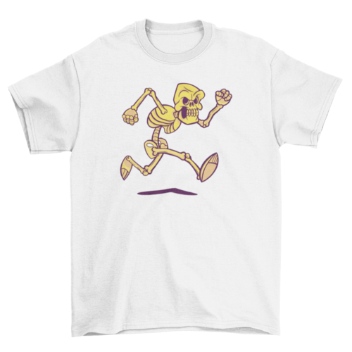 Funny running skeleton t-shirt