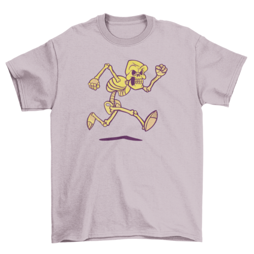 Funny running skeleton t-shirt