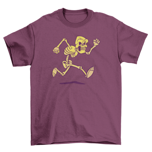 Funny running skeleton t-shirt