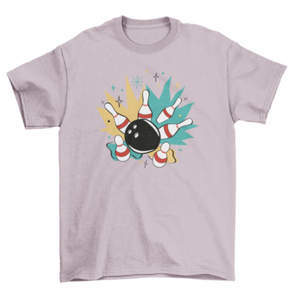 Retro bowling elements t-shirt