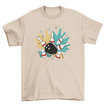 Retro bowling elements t-shirt
