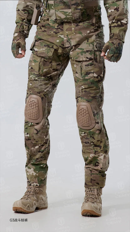 Men Combat Pants With Knee Pads